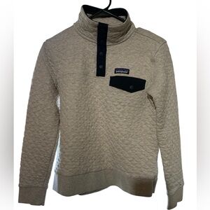 Patagonia Quilted Pullover Organic Cotton T Snap Sweater Gray Men's X small